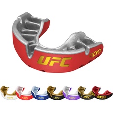 OPRO Gold Level UFC-Mundschutz, Sport-Mundschutz für Erwachsene und Jugendliche, neue Anpassungstechnologie für UFC, Boxen, Kampfsport, BJJ (UFC - Rot, Erwachsene)