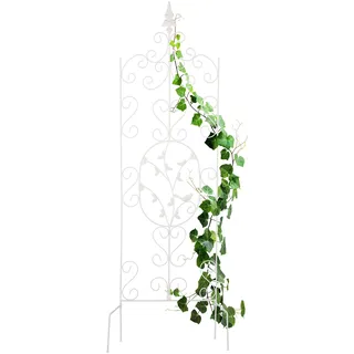 Relaxdays Rankgitter 122 x 34,5 cm Weiß