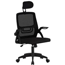 HOGAR24 ES Ergonomischer Bürostuhl | Gaming-Stuhl mit Lendenwirbelstütze | Bürostuhl | verstellbare Kopfstützen und Armlehnen | bequemer Bürostuhl mit Rollen | Farbe Schwarz.