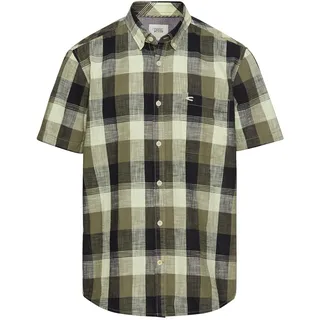 camel active Karohemd Kurzarm aus reiner Baumwolle, grün