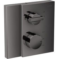 Bild Axor Edge Thermostat Unterputz mit Absperrventil, Farbe: Polished Black Chrome