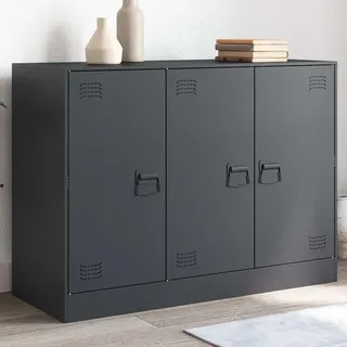 vidaXL Sideboard Anthrazit 99x39x73 cm Stahl - Grau
