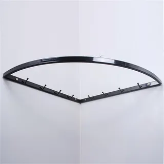 rial Pipe Eck-Kleiderständer, Wandmontage, Kleiderständer, platzsparend, Eisenregal, schwarz, 60 x 60 cm, perfekt für kleine Ecken, Sto Solut