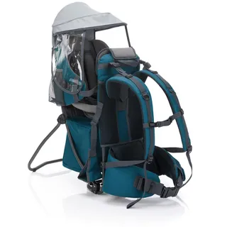 Fillikid Rückentrage , Petrol , Metall, Kunststoff , Füllung: Polyester , 18x44x27 cm , unisex , Sonnendach, Regenschutz, Fußstütze , Baby on Tour, Babytragen & Tragetücher
