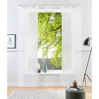 my home Schiebegardine »Xanten« Schlaufen 2 Stk. tlg. 2-er Set, mit Beschwerungsstangen, Breite: 57 cm, Flächenvorhang, weiß