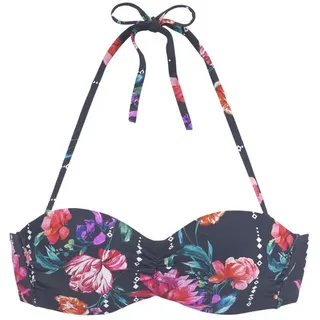 SUNSEEKER Bügel-Bandeau-Bikini-Top »Modern« mit Blumenprint, blau