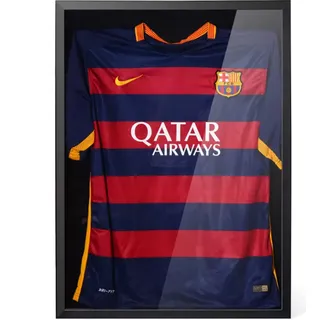 Avalo Objektrahmen - Einrahmung Fußballtrikot - 3D Box Frame - 60x80 CM - Schwarz - Deep Frame - Trikot Einrahmung in Bilderrahmen