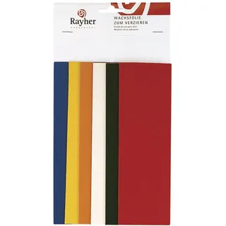 Rayher Verzierwachs Basis-Töne Set 6 Platten 20 x 6,5 cm