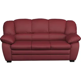 Cotta Couch Leder 3-Sitzer Rot