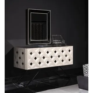 Schminktisch mit Spiegel Schminkkonsole Frisiertisch Holz Weiß Konsol Hochwertig - Weiß