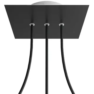 Creative Cables Kroq203lf103 Rose-one Square Matte Black Rose-set - Multicolor - 200 mm