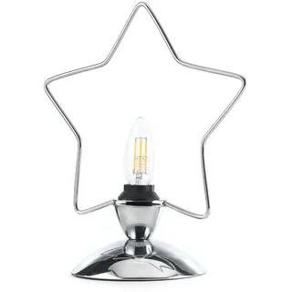 Kindertischleuchte , Chromfarben , Metall , 12x40x27 cm , Lampen & Leuchten, Innenbeleuchtung, Kinderzimmerlampen, Kindertischleuchten