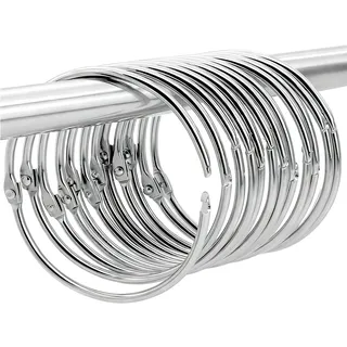 piuluvor 12 Stück Warenring 80mm Buchbinderinge Große Metallringe Schlüsselanhänger Schnellverschluss Schlüsselring Öffenbar für Duschvorhangringe Kleidung Scrapbook