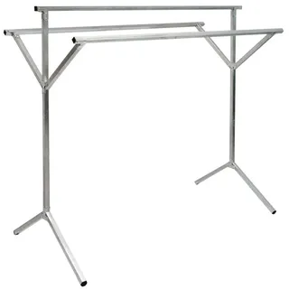 Eyepower Garderobenständer Klappbar 150 cm Silber