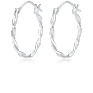 Elli Creolen Basic Gedreht Silber 925