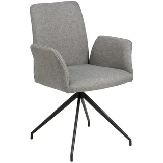 Carryhome Armlehnstuhl , Hellgrau , Textil , Rundrohr , 59x88x59 cm , Stoffauswahl , Esszimmer, Stühle, Polsterstühle