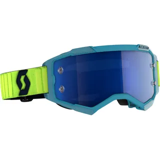 Scott Fury, Crossbrille verspiegelt - Türkis/Neon-Gelb Blau-Verspiegelt