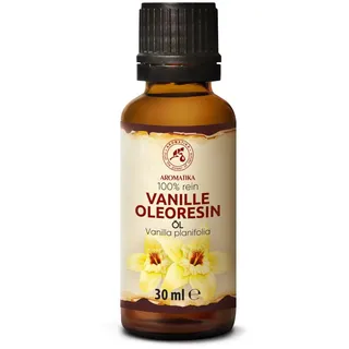 Vanille-Oleoresin Öl 30 ml - Duftöl für Aromatherapie | Für Diffuser und Duftlampen; für Duftkerzen und Seifen; zur Raumbeduftung; Lufterfrischer; süßer Vanilleduft
