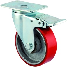 kippen 1620B1 Rad aus Gusseisen, 100 mm, mit drehbarer Platte und Bremse