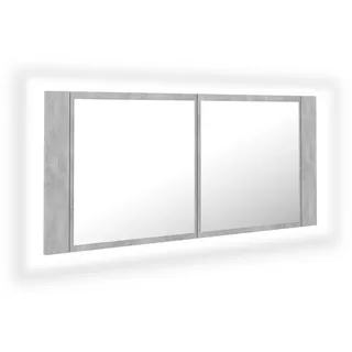 vidaXL Spiegelschrank 100 cm betongrau