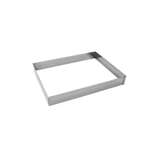 SCHNEIDER Tortenring, Rechteck, Rechteckiger Schnitten- & Backrahmen aus 1,5 mm starkem Edelstahl, Maße: 30 x 40 x 4 cm