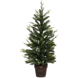 Fééric Lights and Christmas Weihnachtsbaum im Topf 100 cm , Grün , Kunststoff , 100 cm , Dekoration, Weihnachtsdekoration, Christbäume & Zubehör