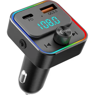 TELESTAR FM-T2 – FM-Transmitter mit Bluetooth Audio-Streaming – Schwarz