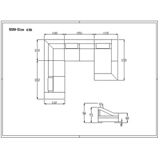 Moderne Wohnzimmer Ecksofa Wohnlandschaft Big XXL Leder Sofa Couch Form Sofas - Schwarz