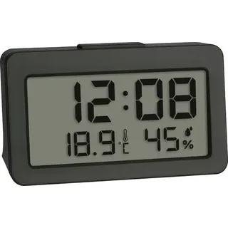 TFA Dostmann 60.2045.10 Quarz Wecker Grau Alarmzeiten 1