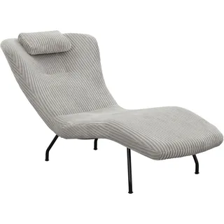 SalesFever Relaxliege Polyester 80 x 82 x 180 cm Grau mit Kissen