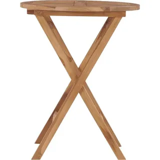 vidaXL Gartentisch Klappbar 60 cm Massivholz Teak - Braun