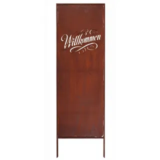 Edelrost Sichtschutz Garten Deko Willkommen 160x50cm Decorative Abdeckung Rost