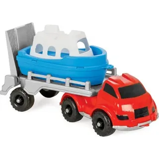 Pilsan Kinderspielzeug LKW mit dem Schiff , Geeignet für Kinder ab 2 Jahren, Spaß und Lernspielzeug für Kinder, Gesundlich für Kindern g - Beige
