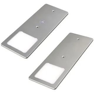 Kalb Material Für Möbel kalb | LED Unterbauleuchten silber 5W- sehr flache Küchenleuchte mit Touch-Dimmfunktion Einbaustrahler Einbauspot, Auswahl:2er Set neutralweiss