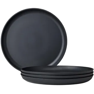 Mepal Frühstücksteller Silueta 23 cm schwarz 4er Set