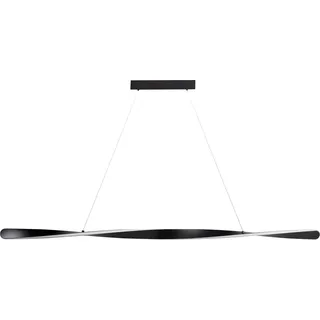 BELIANI LED Hängelampe Schwarz Metall 1-flammig Wellenform Gewellt Industrie Design Modern für Küche Esstisch Wohnküche Hohe Decken Innenräume - Schwarz