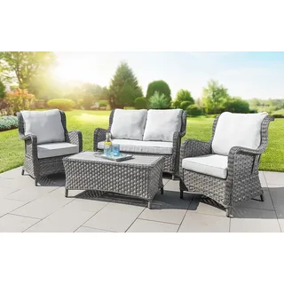 Dining Sitzgruppe Gartenset 11tlg. BOCA aus Aluminium inkl. Polsterauflage