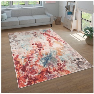 Paco Home Teppich Wohnzimmer, Schlafzimmer Kurzflor, Modern Vintage Muster Abstrakt Farbverlauf, Grösse:240x340 cm, Farbe:Bunt 3 -