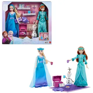 Mattel Disney Die Eiskönigin Schwestern-Pyjamaparty Set mit Anna- und Elsa (JML08)