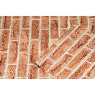 d-c-fix Möbel-Klebefolie Ahaus Rot, 45 cm x 2 m - abwaschbare und selbstklebende Deko-Folie für Küche, Schrank, Tisch & Fensterbank - modern & nachhaltig