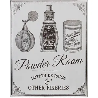 Premier Housewares Wandschild „Powder Room“, Grau
