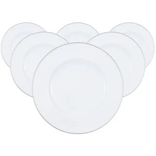 Villeroy & Boch »Speiseteller Anmut Platinum No. 1 ø 27,7 cm 6er Set weiß«, weiß,