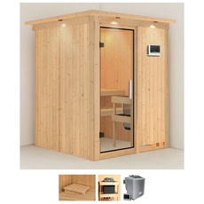 Bild Sauna »Norma«, (Set), 9 KW-Bio-Ofen mit externer Steuerung beige