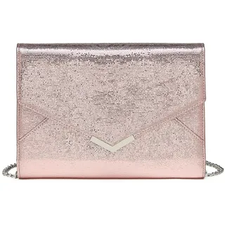 Miss Lulu Damen Clutch Glänzend Abendtasche Elegante Handtasche für Hochzeiten Party Date, Cooles Eidechsenmuster Design Schulter Umhängetasche, Medium Größe (Rosa)