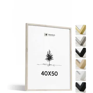 Heimlich® - Bilderrahmen - 40x50 cm, Eichenholz - Kleiner DIY-Collage-Rahmen mit Folienabdeckung - Nur zur Wandmontage