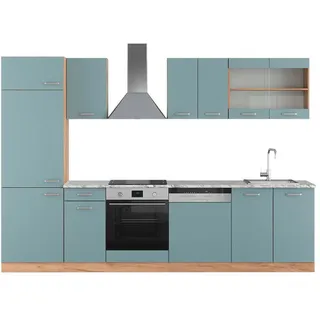 Vicco Küchenzeile R-Line 300 cm Blau-Grau