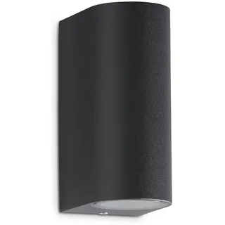 Telefunken Außenleuchte Metall 151x67x92mm inkl. 2 x GU10, 5 Watt, 400 Lumen, IP44, anthrazit
