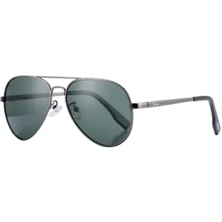 Pro Acme Pilotenbrille Herren Damen Polarisierte Fliegerbrille Klassische Piloten Sonnenbrille Unisex UV400 Schutz Vintage Sonnenbrille (A3 Gunmetal Rahmen | Grün Linse)