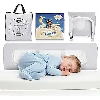 faltbares Bettgitter als Rausfallschutz Bett Reise - Klappbar & Höhenverstellbar - Bettschutzgitter für Boxspringbett, Elternbett, Kinderbett - Mit Tasche & Gurt - ultrakompaktes Packmaß