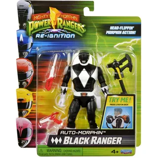 Power Rangers Mighty Morphin Auto-Morphin Black Ranger Actionfigur